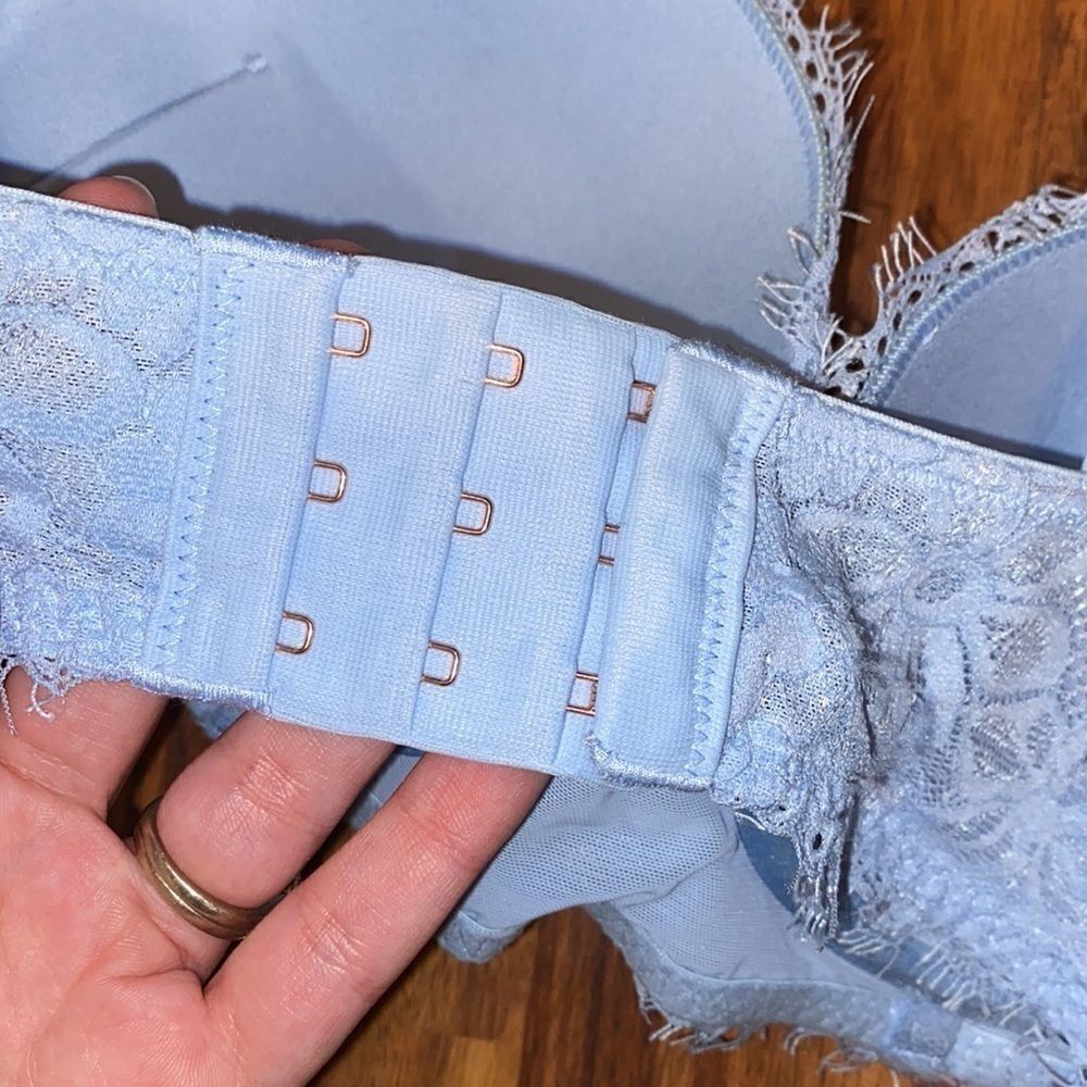 Aerie Blue Lace Push-Up Bra - Picture 4 of 7